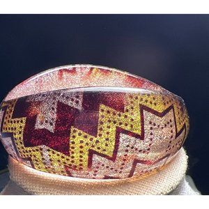 Vintage Acrylic Geometric Bangle